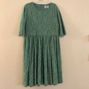 Dainty Jewels Graceful in Lace Cool Mint Dress XXL